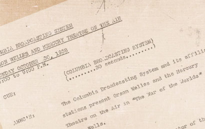 The Annotated War of the Worlds: The 1938 Radio Script